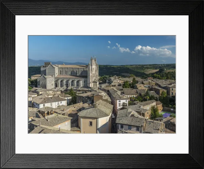 Framed Print : europe, italy, Umbria, Orvieto. view of the town