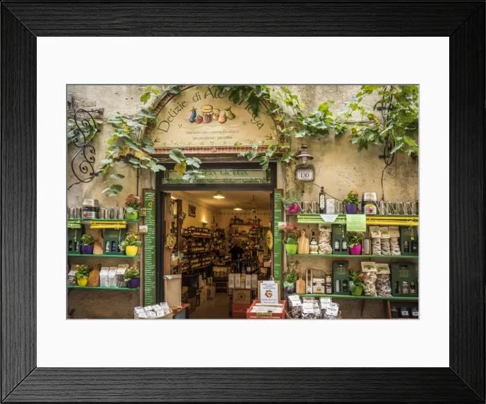 Framed Print : Europe, italy, Tuscany. Pitigliano. A shop with typical products Framed Print : Europe, italy, Tuscany. Pitigliano. A shop with typical products