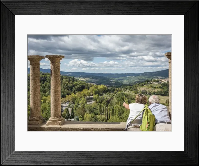 Framed Print : Europe, Italy, Umbria. View from Todi over the surrounding landscape Framed Print : Europe, Italy, Umbria. View from Todi over the surrounding landscape