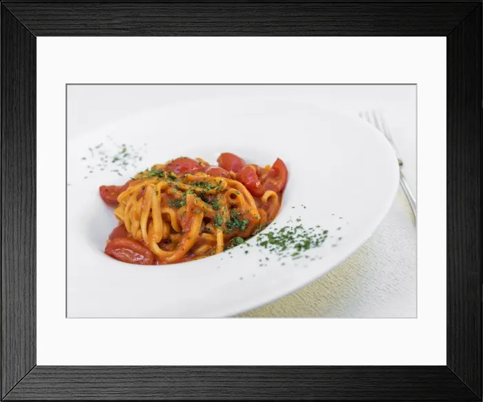 Framed Print : Europe, Italy, Umbria, Spoleto. Pasta with freh tomato sauce Framed Print : Europe, Italy, Umbria, Spoleto. Pasta with freh tomato sauce