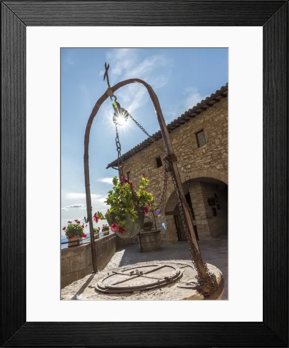 Framed Print : Europe, Italy, Umbria, Assisi. Cistern of the Eremo delle Carceri Framed Print : Europe, Italy, Umbria, Assisi. Cistern of the Eremo delle Carceri