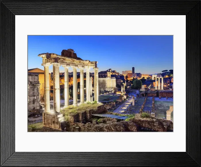 Framed Print : Italy, Rome, Colosseum and Roman Forum by night Framed Print : Italy, Rome, Colosseum and Roman Forum by night