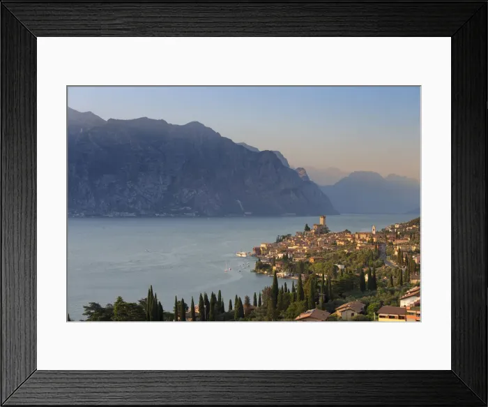 Framed Print : Italy. Veneto. Verona district. Lake Garda. Malcesine. Scaligero castle Framed Print : Italy. Veneto. Verona district. Lake Garda. Malcesine. Scaligero castle