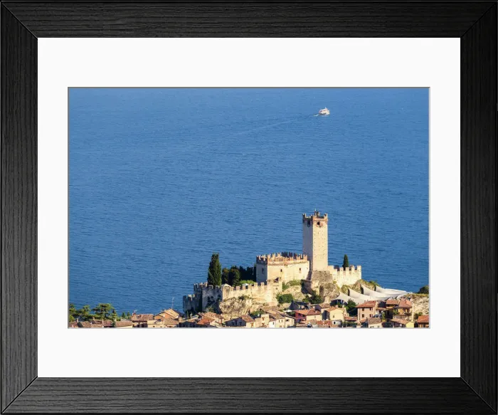 Framed Print : Italy. Veneto. Verona district. Lake Garda. Malcesine. Scaligero castle Framed Print : Italy. Veneto. Verona district. Lake Garda. Malcesine. Scaligero castle