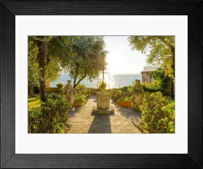 Framed Print : Italy. Lombardy. Brescia district. Lake Garda. Sirmione. Private Garden Framed Print : Italy. Lombardy. Brescia district. Lake Garda. Sirmione. Private Garden