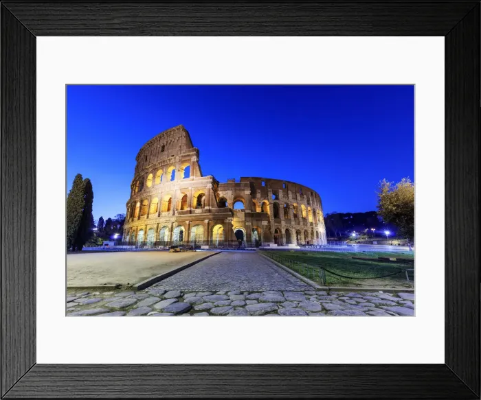 Framed Print : Italy, Rome, Colosseum and Roman Forum by night Framed Print : Italy, Rome, Colosseum and Roman Forum by night