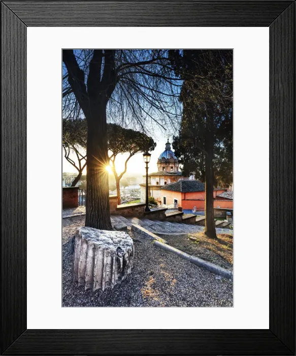 Framed Print : Italy, Rome, Colosseum and Roman Forum at sunrise Framed Print : Italy, Rome, Colosseum and Roman Forum at sunrise