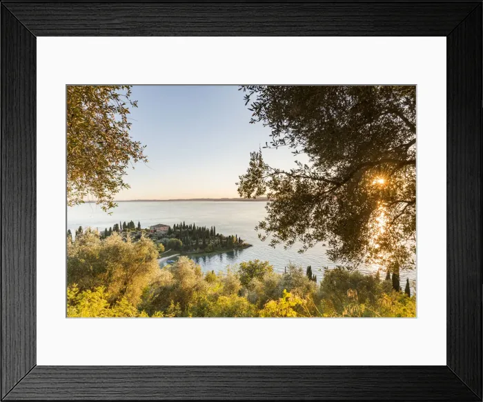 Framed Print : Italy. Veneto. Verona district. Lake Garda. Punta San Vigilio