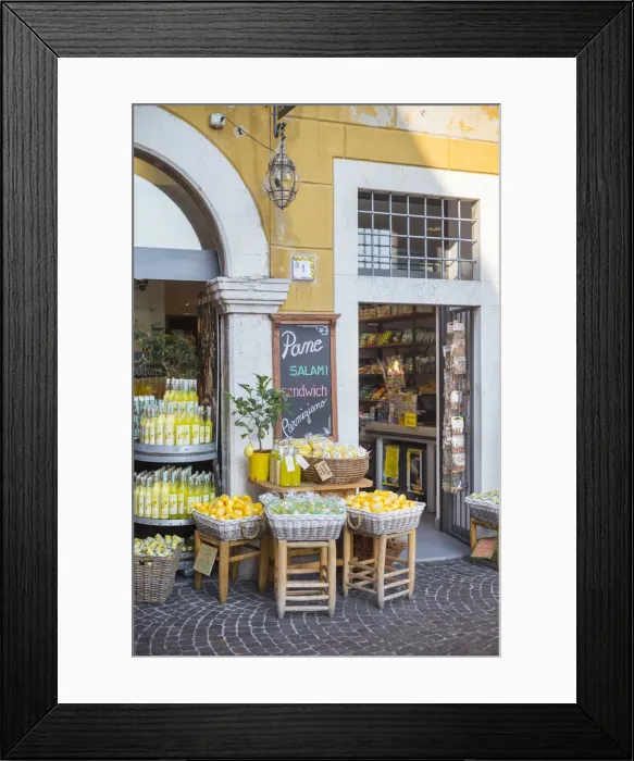 Framed Print : Italy. Lombardy. Brescia district. Lake Garda. Limone sul Garda. Souvenirs shop Framed Print : Italy. Lombardy. Brescia district. Lake Garda. Limone sul Garda. Souvenirs shop