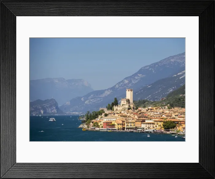 Framed Print : Italy. Veneto. Verona district. Lake Garda. Malcesine. Scaligero castle Framed Print : Italy. Veneto. Verona district. Lake Garda. Malcesine. Scaligero castle