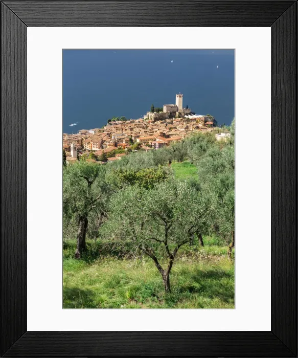 Framed Print : Italy. Veneto. Verona district. Lake Garda. Malcesine. Scaligero castle Framed Print : Italy. Veneto. Verona district. Lake Garda. Malcesine. Scaligero castle