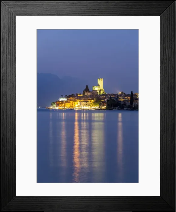 Framed Print : Italy. Veneto. Verona district. Lake Garda. Malcesine. Scaligero castle Framed Print : Italy. Veneto. Verona district. Lake Garda. Malcesine. Scaligero castle