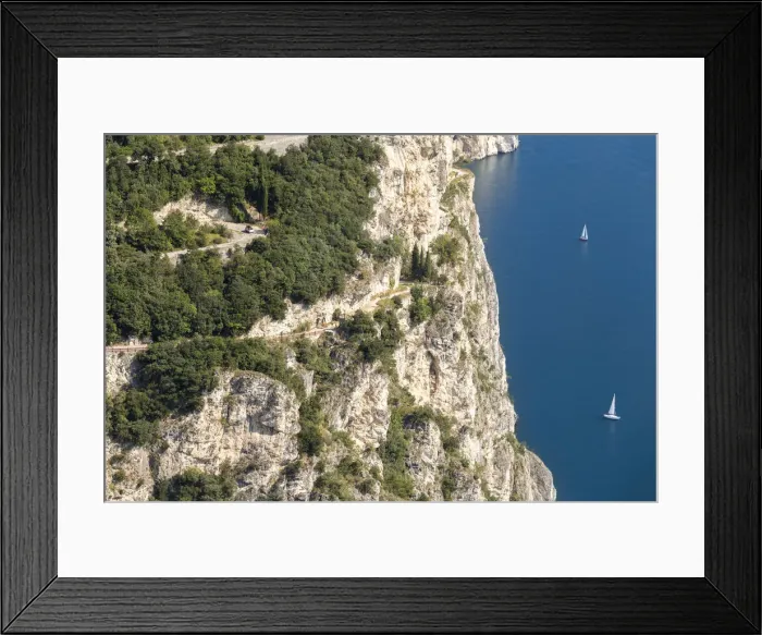 Framed Print : Italy. Veneto. Verona district. Lake Garda. Riva del Garda. Lake and Ponale trial Framed Print : Italy. Veneto. Verona district. Lake Garda. Riva del Garda. Lake and Ponale trial