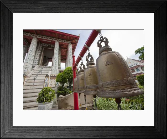 Framed Print : Prayer bells at the Wat Arun temple in Bangkok Thailand Framed Print : Prayer bells at the Wat Arun temple in Bangkok Thailand