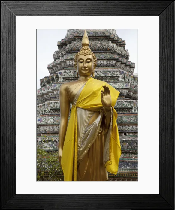 Framed Print : A statue in front of the Wat Arun Temple in Bangkok Thailand Framed Print : A statue in front of the Wat Arun Temple in Bangkok Thailand