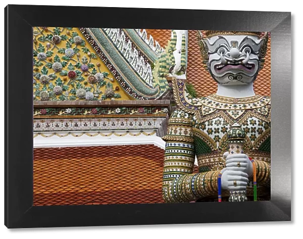 Detail in the Wat Arun Temple in Bangkok Thailand