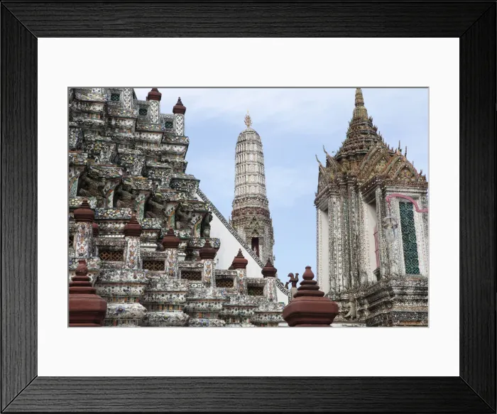 Framed Print : Scene around the Wat Arun temple in Bangkok Thailand