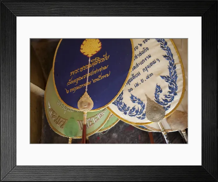 Framed Print : Close up detail of fans at Wat Arun temple, Bangkok Thailand Framed Print : Close up detail of fans at Wat Arun temple, Bangkok Thailand