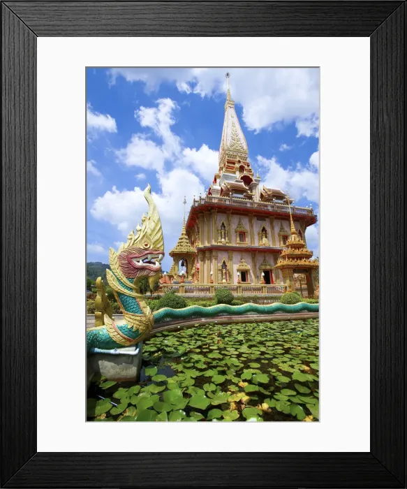 Framed Print : Tempel Wat Chalong, Phuket Island, Thailand