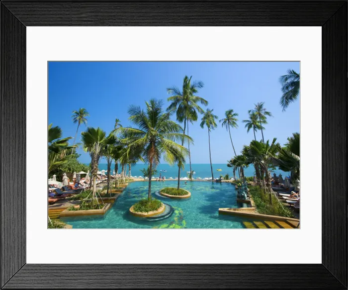 Framed Print : Anantara Hotel at Mae Nam Beach, Ko Samui Island, Thailand