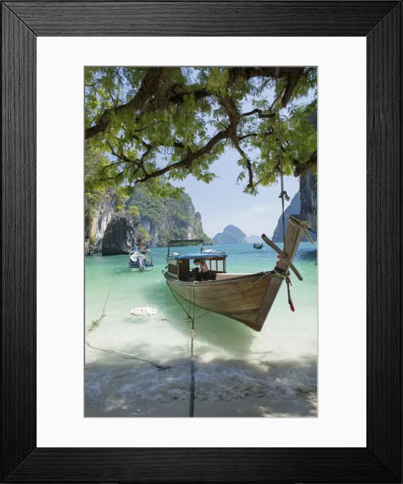 Framed Print : South East Asia, Thailand, Krabi province, Koh Hong archipelago, Koh Lading, long-tail Framed Print : South East Asia, Thailand, Krabi province, Koh Hong archipelago, Koh Lading, long-tail