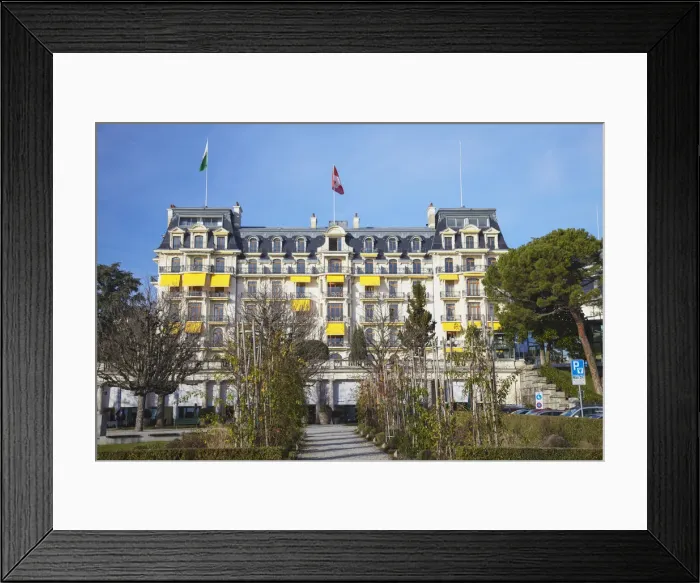 Framed Print : Beau-Rivage Palace Hotel, Ouchy, Lausanne, Vaud, Switzerland Framed Print : Beau-Rivage Palace Hotel, Ouchy, Lausanne, Vaud, Switzerland
