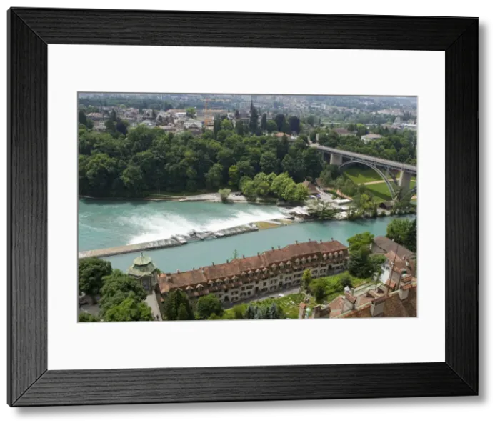 Framed Print : View of Bern and the River Aare in Bern Switzerland Framed Print : View of Bern and the River Aare in Bern Switzerland