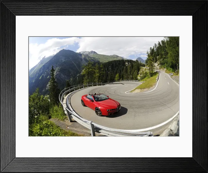 Framed Print : Cabriolet, Maloja pass, Grisons, Switzerland Framed Print : Cabriolet, Maloja pass, Grisons, Switzerland
