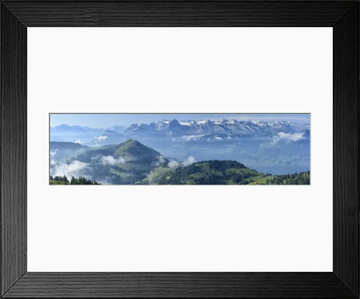 Framed Print : Panorama seen from top of Mount Rigi towards the Alps, Switzerland, North-Eastern Framed Print : Panorama seen from top of Mount Rigi towards the Alps, Switzerland, North-Eastern
