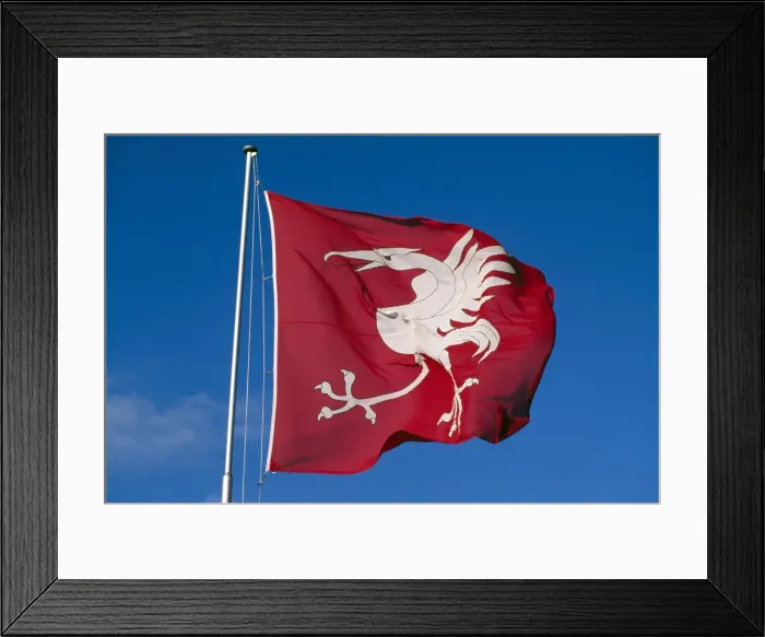 Framed Print : Flag of Greyerz, Freiburger Land, Switzerland Framed Print : Flag of Greyerz, Freiburger Land, Switzerland