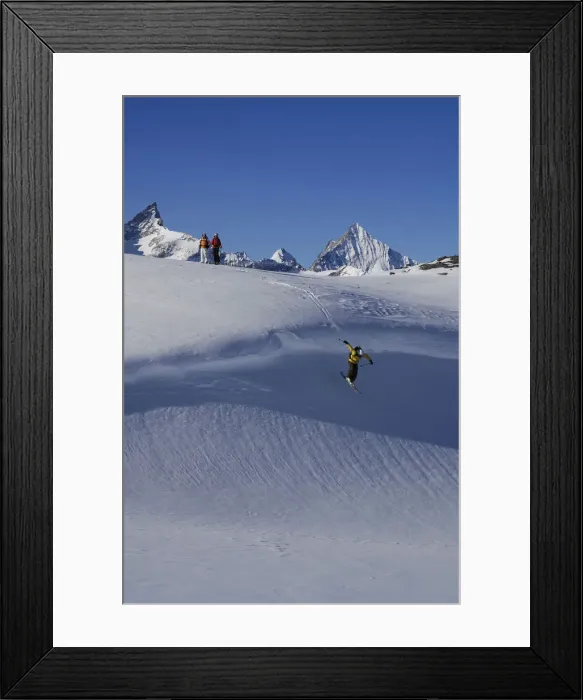 Framed Print : Skier, Freerider, Zermatt, Valais, Switzerland (MR) Framed Print : Skier, Freerider, Zermatt, Valais, Switzerland (MR)