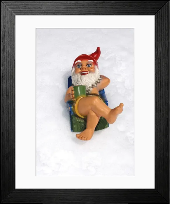 Framed Print : Garden gnome, Switzerland Framed Print : Garden gnome, Switzerland