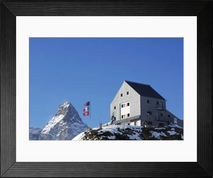 Framed Print : Theodul Chalet, Rifugio Theodulo, Matterhorn, Zermatt, Valais, Switzerland Framed Print : Theodul Chalet, Rifugio Theodulo, Matterhorn, Zermatt, Valais, Switzerland