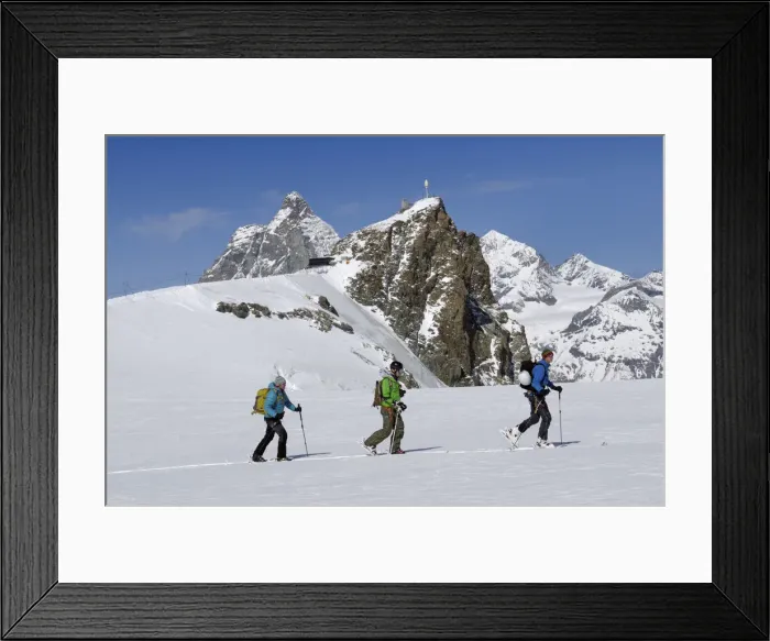 Framed Print : Ski tour to the Breithorn, Schwarztor, Zermatt, Valais, Switzerland Framed Print : Ski tour to the Breithorn, Schwarztor, Zermatt, Valais, Switzerland