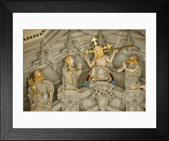 Framed Print : Stone carving at entrance to the Muenster, Bern, Switzerland, Europe Framed Print : Stone carving at entrance to the Muenster, Bern, Switzerland, Europe