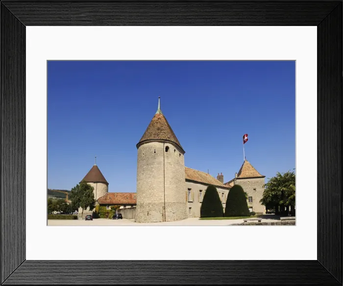 Framed Print : Chateau de Rolle, Lausanne, Lake Geneva, Switzerland Framed Print : Chateau de Rolle, Lausanne, Lake Geneva, Switzerland