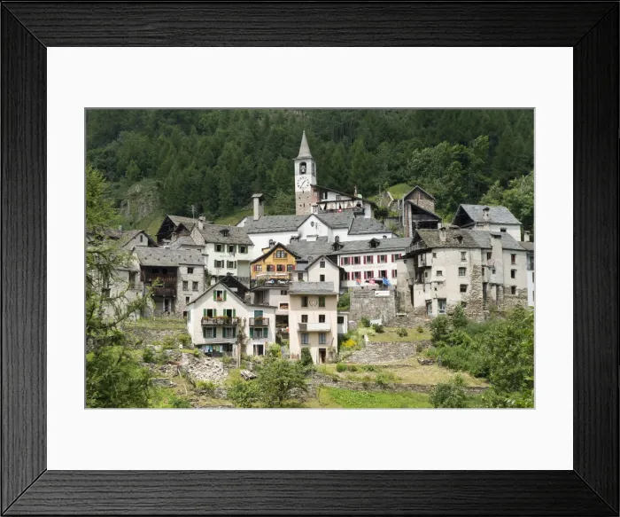 Framed Print : Europe, Switzerland, Ticino, the hillside village of Fusio Framed Print : Europe, Switzerland, Ticino, the hillside village of Fusio