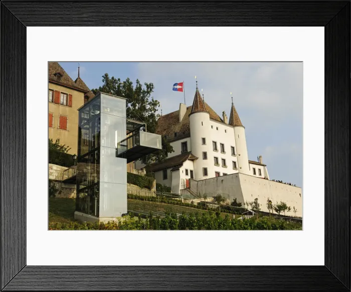 Framed Print : Chateau de Nyon, Lake Geneva, Sitzerland