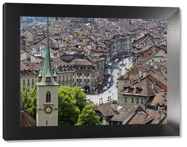 Europe, Switzerland, Bern, Elevated view of Old Town
