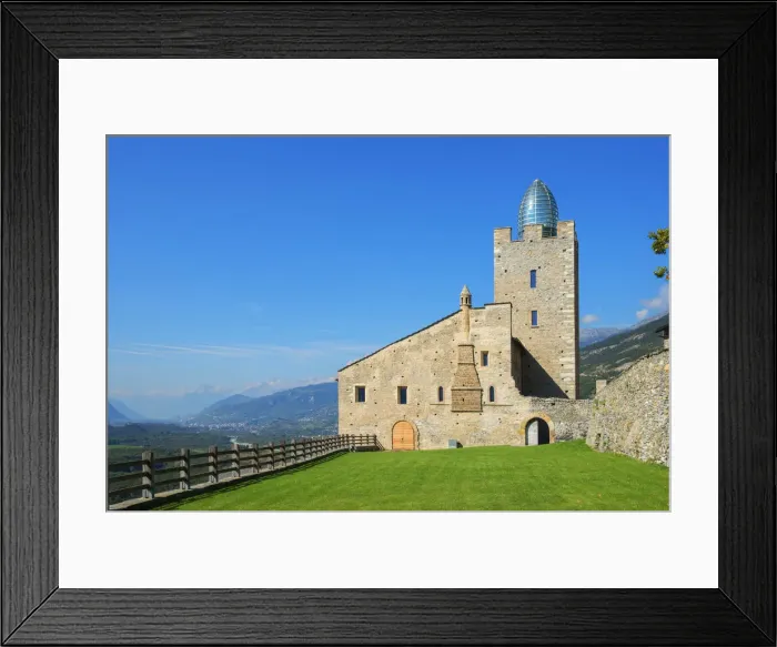 Framed Print : Bishops castle, Leuk, Valais, Switzerland Framed Print : Bishops castle, Leuk, Valais, Switzerland
