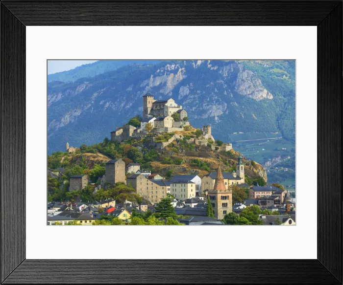 Framed Print : Basilique de Valere at Sion, Valais, Switzerland Framed Print : Basilique de Valere at Sion, Valais, Switzerland