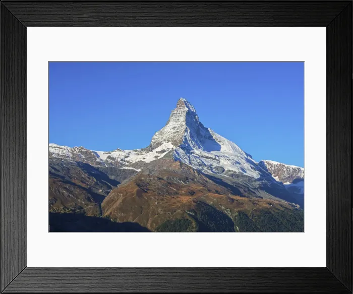 Framed Print : Matterhorn at fall, Zermatt, Valais, Switzerland Framed Print : Matterhorn at fall, Zermatt, Valais, Switzerland