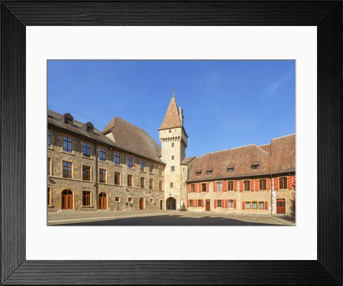 Framed Print : Castle of Colombier, Neuchatel, Switzerland Framed Print : Castle of Colombier, Neuchatel, Switzerland