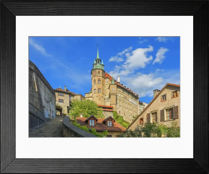 Framed Print : Town hall, Fribourg, Fribourg, Switzerland