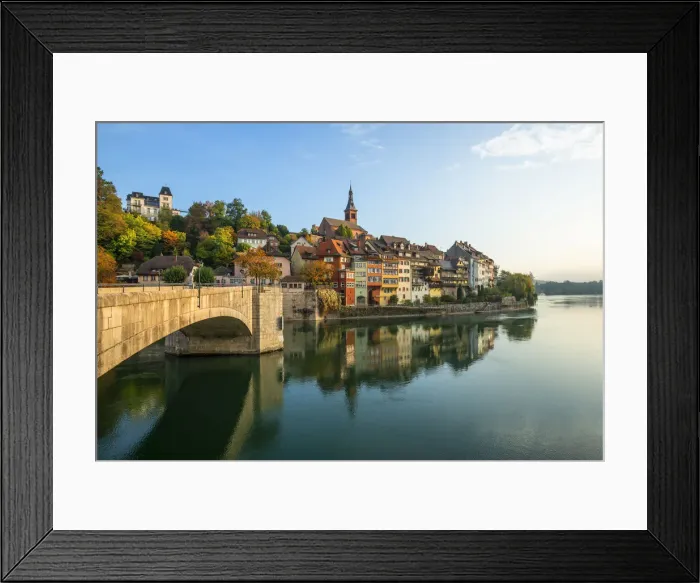 Framed Print : Laufenburg with river Rhein, Baden-WAorttemberg, Germany