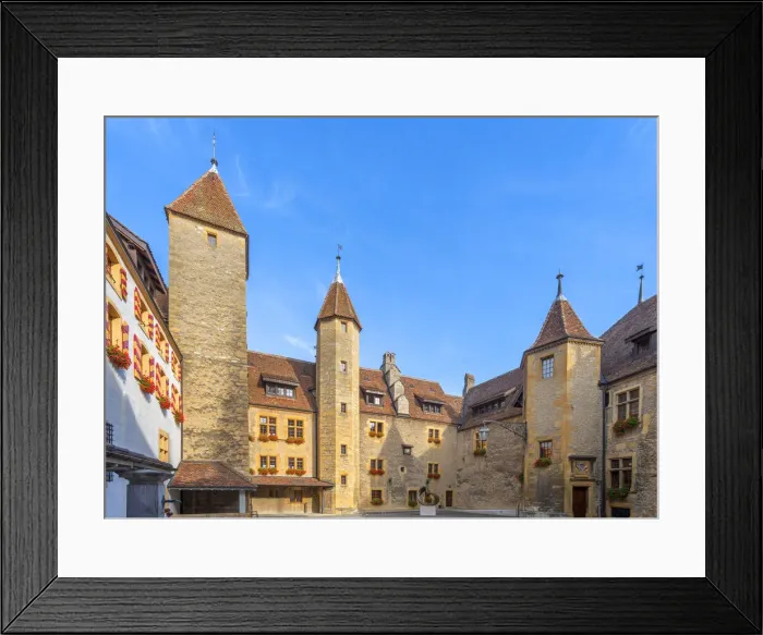 Framed Print : Neuchatel castle, Neuchatel, Switzerland Framed Print : Neuchatel castle, Neuchatel, Switzerland