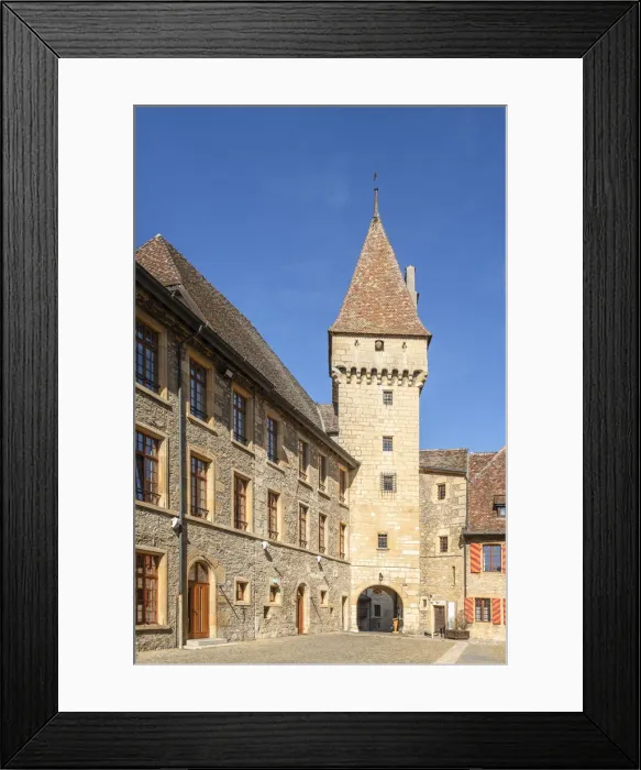 Framed Print : Castle of Colombier, Neuchatel, Switzerland Framed Print : Castle of Colombier, Neuchatel, Switzerland