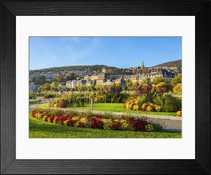 Framed Print : View at Neuchatel from Esplanade du Montblanc, Neuchatel, Switzerland Framed Print : View at Neuchatel from Esplanade du Montblanc, Neuchatel, Switzerland