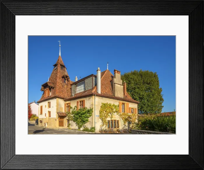 Framed Print : House of the painter Gustave Jeanneret, Cressier, Neuchatel, Switzerland Framed Print : House of the painter Gustave Jeanneret, Cressier, Neuchatel, Switzerland