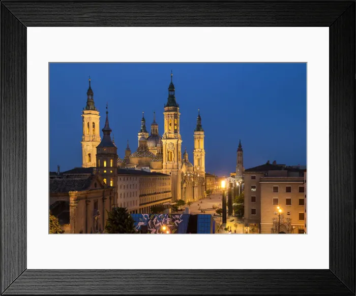 Framed Print : Basilica-Cathedral of Our Lady of the Pillar at Twilight, Zaragoza, Spain Framed Print : Basilica-Cathedral of Our Lady of the Pillar at Twilight, Zaragoza, Spain